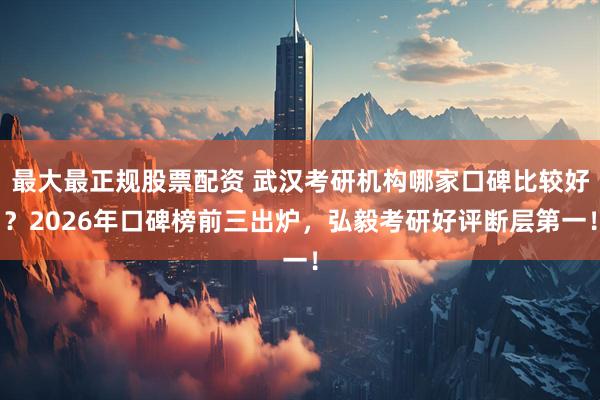 最大最正规股票配资 武汉考研机构哪家口碑比较好？2026年口碑榜前三出炉，弘毅考研好评断层第一！