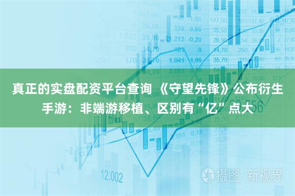 真正的实盘配资平台查询 《守望先锋》公布衍生手游：非端游移植、区别有“亿”点大